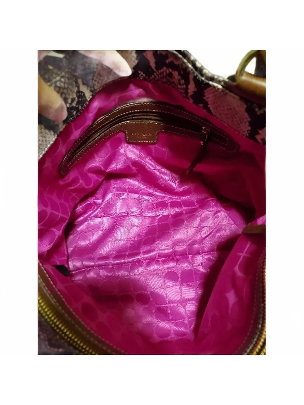 Kate Spade Shoulder/ Tote bag Python design hint of lavender